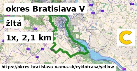okres Bratislava V Cyklotrasy žltá 