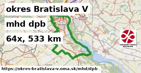 okres Bratislava V Doprava dpb 