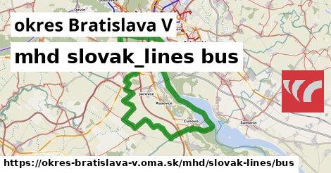 okres Bratislava V Doprava slovak-lines bus