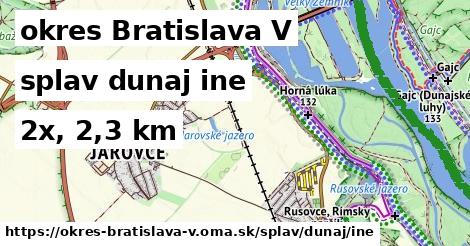 okres Bratislava V Splav dunaj iná