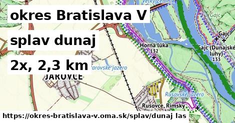 okres Bratislava V Splav dunaj 