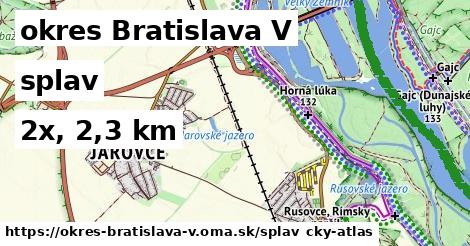 okres Bratislava V Splav  