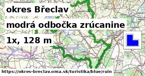 okres Břeclav Turistické trasy modrá odbočka zrúcanine