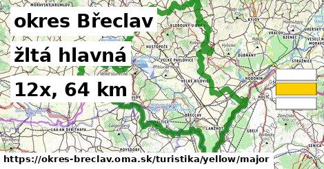 okres Břeclav Turistické trasy žltá hlavná