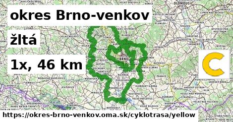 okres Brno-venkov Cyklotrasy žltá 