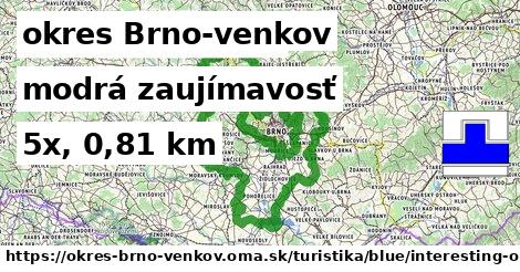 okres Brno-venkov Turistické trasy modrá zaujímavosť