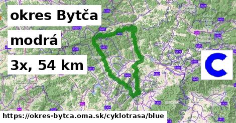 okres Bytča Cyklotrasy modrá 