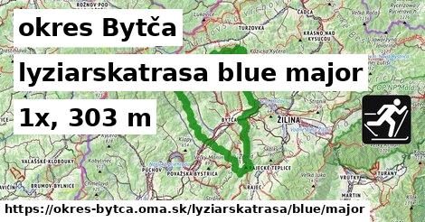 okres Bytča Lyžiarske trasy modrá hlavná