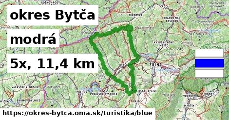 okres Bytča Turistické trasy modrá 