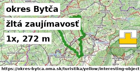 okres Bytča Turistické trasy žltá zaujímavosť