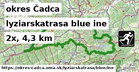 okres Čadca Lyžiarske trasy modrá iná