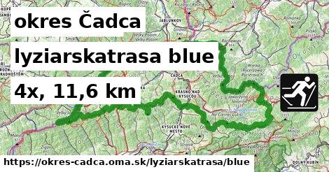 okres Čadca Lyžiarske trasy modrá 