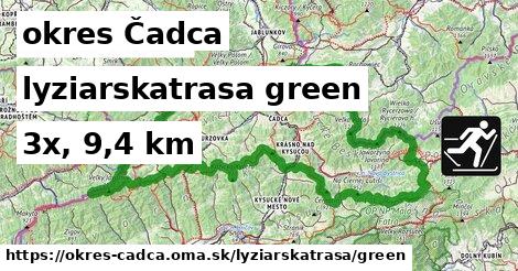 okres Čadca Lyžiarske trasy zelená 