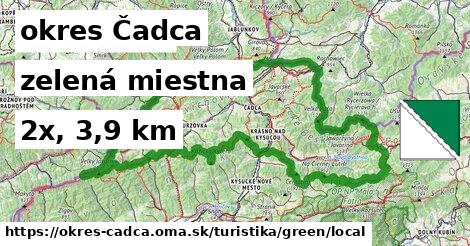 okres Čadca Turistické trasy zelená miestna