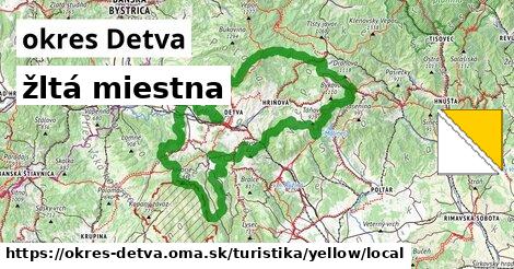 okres Detva Turistické trasy žltá miestna