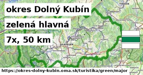 okres Dolný Kubín Turistické trasy zelená hlavná