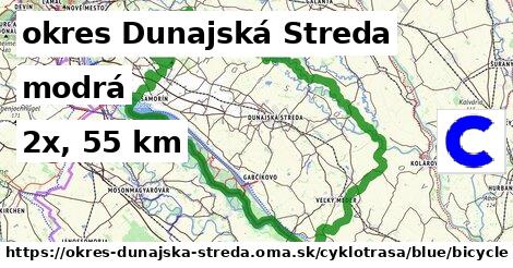 okres Dunajská Streda Cyklotrasy modrá bicycle