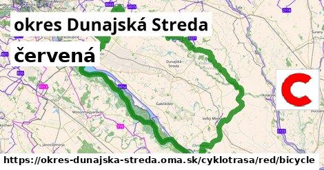 okres Dunajská Streda Cyklotrasy červená bicycle