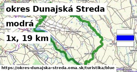 okres Dunajská Streda Turistické trasy modrá 