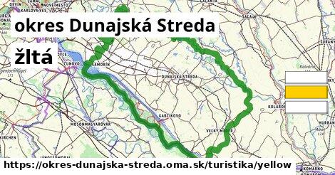 okres Dunajská Streda Turistické trasy žltá 