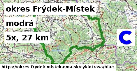okres Frýdek-Místek Cyklotrasy modrá 