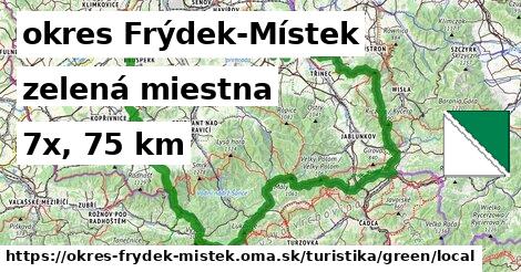 okres Frýdek-Místek Turistické trasy zelená miestna