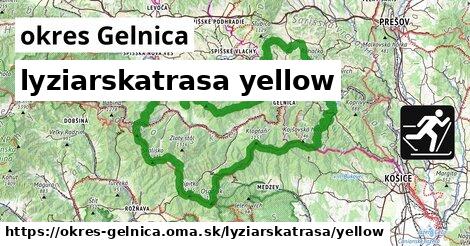 okres Gelnica Lyžiarske trasy žltá 