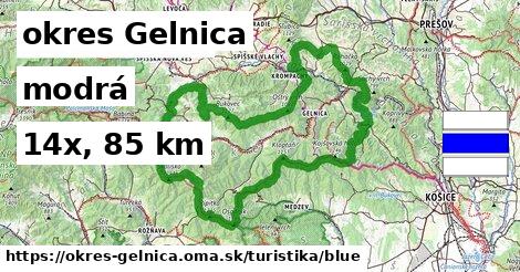 okres Gelnica Turistické trasy modrá 