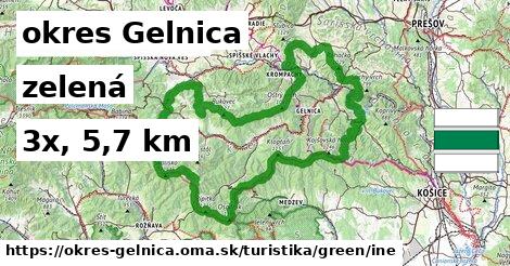 okres Gelnica Turistické trasy zelená iná