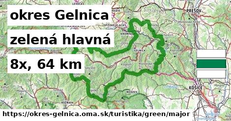 okres Gelnica Turistické trasy zelená hlavná