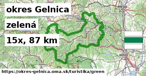 okres Gelnica Turistické trasy zelená 