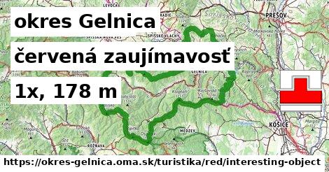 okres Gelnica Turistické trasy červená zaujímavosť
