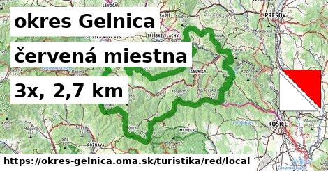 okres Gelnica Turistické trasy červená miestna