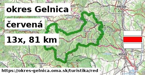 okres Gelnica Turistické trasy červená 