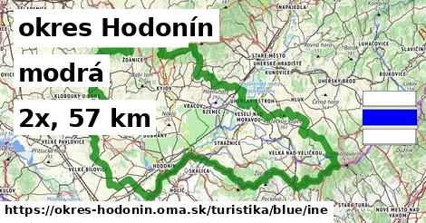 okres Hodonín Turistické trasy modrá iná
