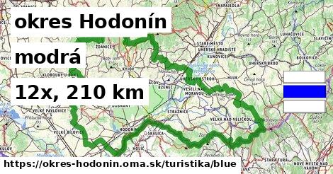 okres Hodonín Turistické trasy modrá 