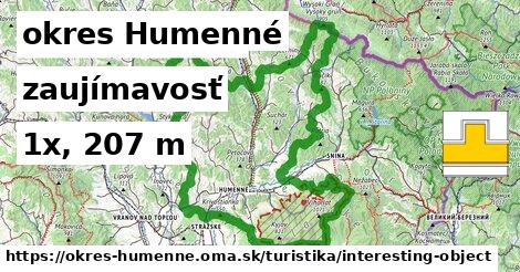 okres Humenné Turistické trasy zaujímavosť 