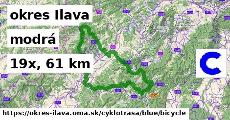 okres Ilava Cyklotrasy modrá bicycle
