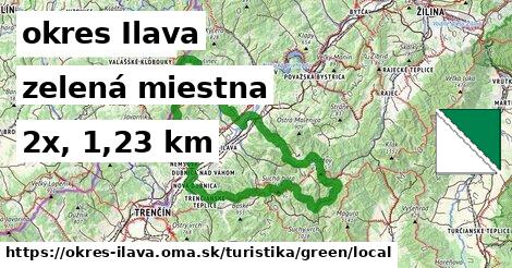 okres Ilava Turistické trasy zelená miestna