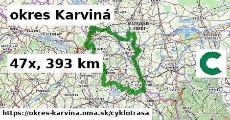 okres Karviná Cyklotrasy  