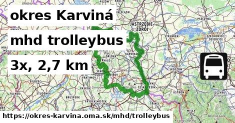 okres Karviná Doprava trolleybus 