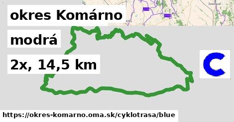 okres Komárno Cyklotrasy modrá 