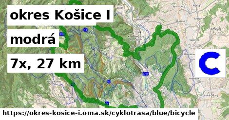 okres Košice I Cyklotrasy modrá bicycle