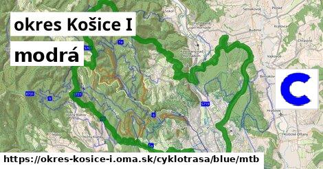 okres Košice I Cyklotrasy modrá mtb