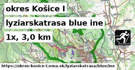 okres Košice I Lyžiarske trasy modrá iná