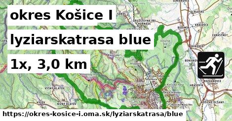 okres Košice I Lyžiarske trasy modrá 