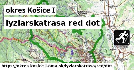 okres Košice I Lyžiarske trasy červená dot