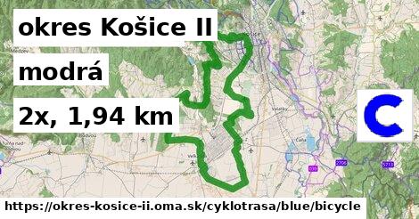 okres Košice II Cyklotrasy modrá bicycle