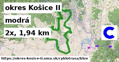 okres Košice II Cyklotrasy modrá 