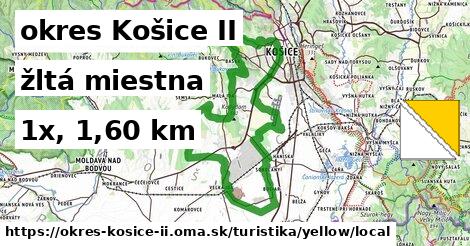 okres Košice II Turistické trasy žltá miestna